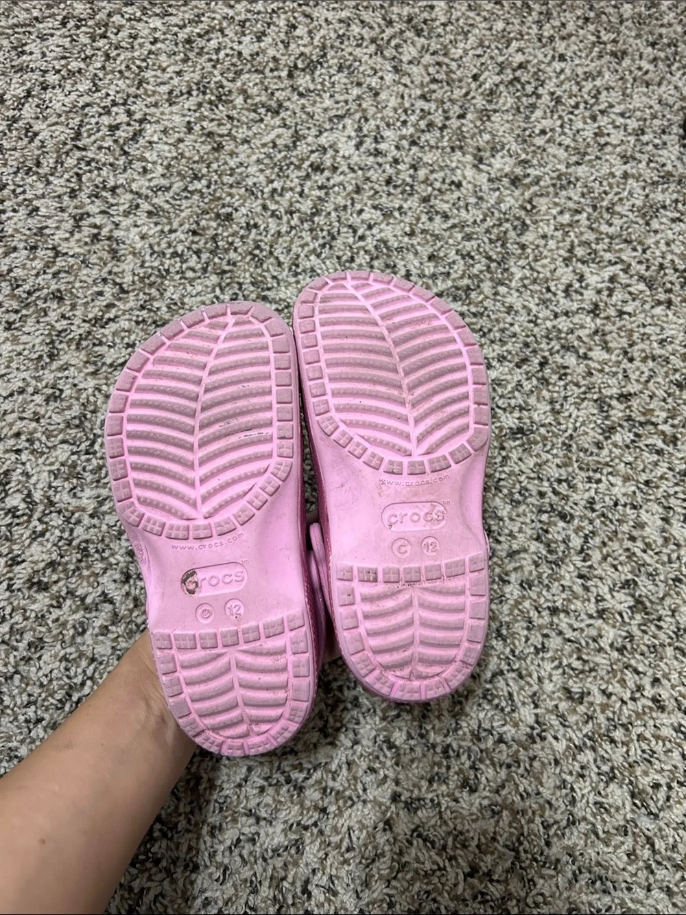 Glitter Pink Kids Crocs Sandals